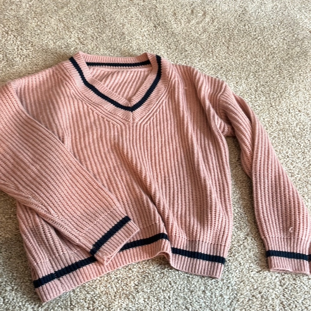 pink shein sweater